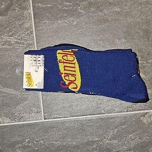 Seinfeld Socks, shoe size 6-12, black and navy blue